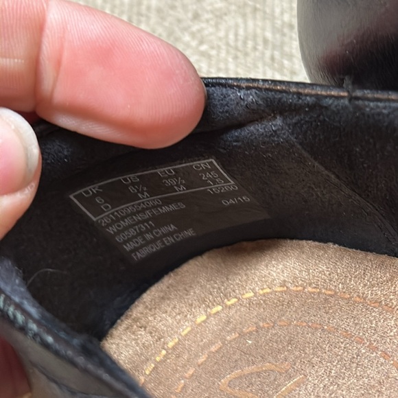 Clark soft insole black round toe heel - Picture 6 of 7